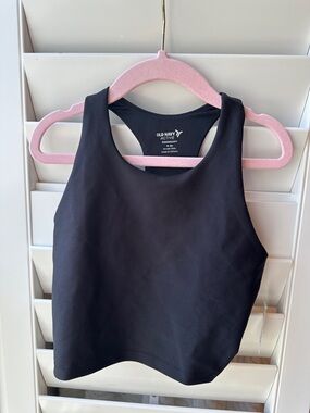 Old Navy Black Racerback Crop Tank